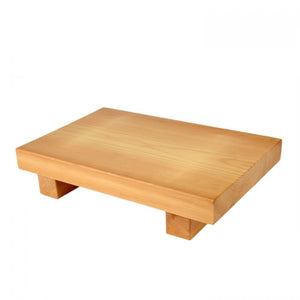 Plato mediano para sushi de madera 9-1/2" x 6"