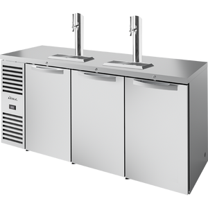 Refrigerador para bar de una zona de 84", 3 puertas, puertas sólidas, exterior de acero inoxidable
