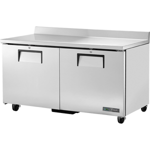 Mesa de trabajo refrigerada bajo mostrador de 60-3/8", 2 puertas, 4 repisas