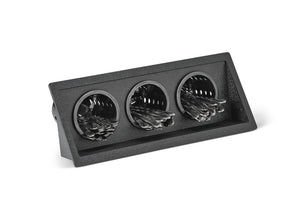 Organizador 3-compartimento flush-mount cubiertos con removible negro perforado cilindros