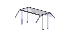 Protector de alimentos 59" NSF tradicional estilo para acero inoxidable Countertops - 59 x 39.5 x 23.75"