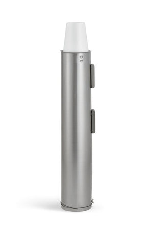 Dispensador Acero inoxidable spring-loaded ajustable taza para 2 1/4- to 2 7/8" diameter cups
