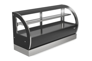 60" ancho 120 V curved-vidrio sobre mostrador refrigerado deli exhibición carcasa con rear acceso