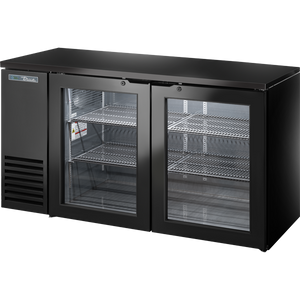 Refrigerador contra-barra de una zona de 60-1/8", 2 puertas, puertas de cristal, cubierta negra, exterior negro