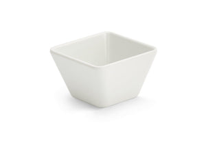 Extra-pequeño cuadrado melamine cubic exhibición bowl en blanco