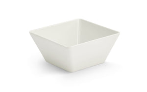 Medio cuadrado melamine cubic exhibición bowl en blanco
