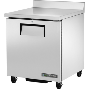 Mesa de trabajo congeladora bajo mostrador de 27-5/8", 1 puerta, 2 repisas