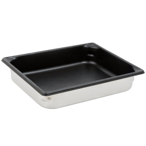 Inserto para mesa de vapor medio 2 1/2" de profundidad Super Pan V® acero inoxidable con recubrimiento antiadherente