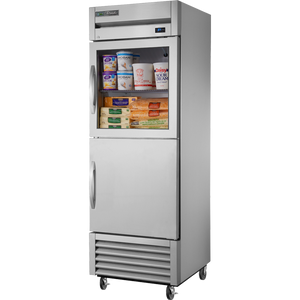 Refrigerador vertical de 27", 2 puertas, puertas combinadas, medias puertas, batientes
