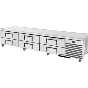 Base refrigerada para chef de 110", 6 cajones
