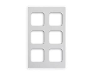 Miramar® resin plantilla para 6 cuadrado Miramar contemporáneo alimentos insertos en blanco stone