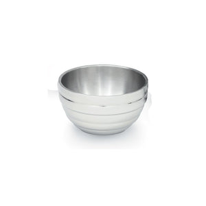 Bowl de servicio de acero inoxidable de doble pared 1.7 qt redondo con patrón panal