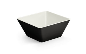 Medio cuadrado melamine cubic exhibición bowl en negro