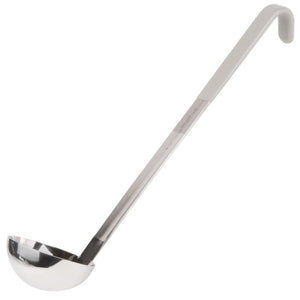 Cucharón 4 oz de una pieza uso rudo acero inoxidable con gris Kool-Touch® mango