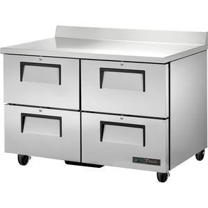 Mesa de trabajo refrigerada bajo mostrador de 48-3/8", 4 cajones
