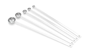 Cuchara medidora 5-pieza redondo acero inoxidable Juego con long handles