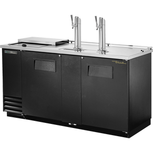 Dispensador de cerveza directo con club top de 69-1/8", 2 puertas, 3 barriles, puertas sólidas