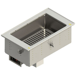 Baño María 1 pozo 120 V modular empotrable con controles termostáticos