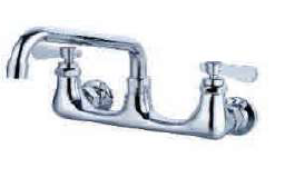Mezcladora a pared de 8" Uso pesado con cuello de 8" movible, NSF
