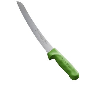 Cuchillo dentado 10" mango verde