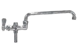 Mezcladora conexión a llave de prelavado, con cuello movible de 12"