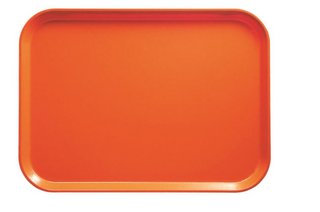 Charola comida rapida naranja 8" x 9 7/8" texturizada caja c/12 piezas