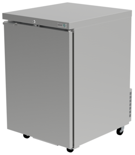 REFRIGERADOR DE CONTRA BARRA EN A.I. - 1 PUERTA SOLIDA - CERRADURA EN PUERTA + LUZ INT. ABBC-23-S