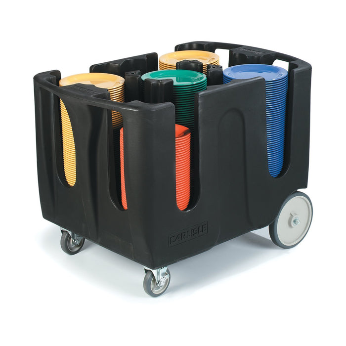 Carrito para transporte de platos con 4 divisores