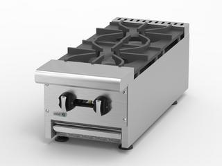 PARRILLA 12" A GAS DE 2 FUEGOS ABIERTOS  AEHP-2-12