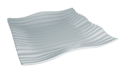 PLATO CUADRADO OLAS   30X30 CM  Olas