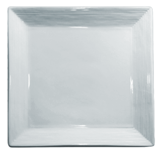 PLATO QUADRO RECTO RAYADO  12,5X12,5 CM  Complementos