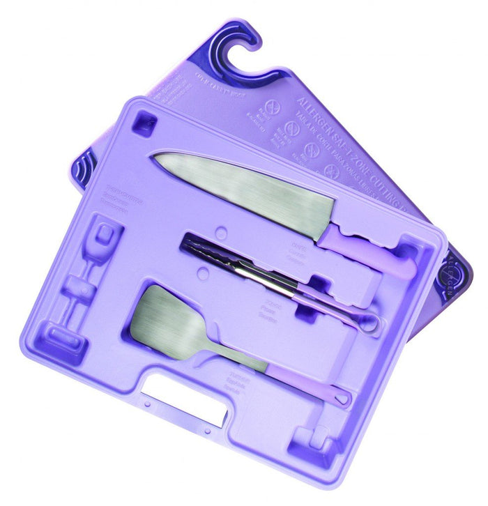 Sistema allergen Saf-T-Zone  (Maleta, pinzas, cuchillo, volteador y tabla para cortar)