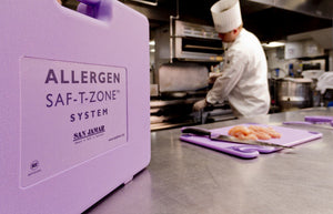 Sistema allergen Saf-T-Zone  (Maleta, pinzas, cuchillo, volteador y tabla para cortar)