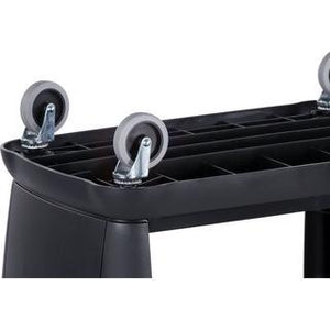 Carrito de transporte 3 niveles negro  45 x 91 x 96 cm