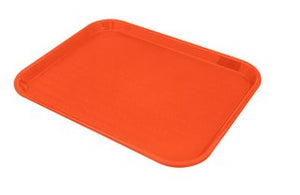 Charola comida rapida naranja 14X18 texturizada caja c/12 piezas