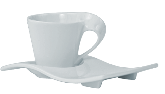 JUEGO TAZA Y PLATO CURVÉ  90 CC  Curve