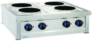 PARRILLA ELECTRICA CON 4 PLACAS REDONDAS - 230V. - 3 FASES  ERE-800T