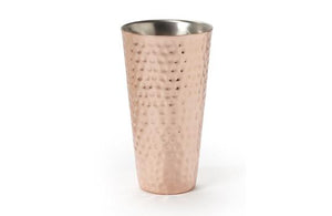 Vaso cobre martillado 16 oz.