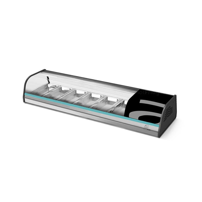 VITRINA PARA SUSHI REFRIGERADA SOBRE MOSTRADOR 1.38 MTS ACTC-55 SL ASBER