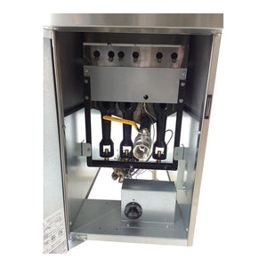 FREIDORA DE INMERSION A GAS 1 TINA - 4 QUEMADORES - 75 LBS. DE CAPACIDAD - FULL INOX.  AEF-75-S
