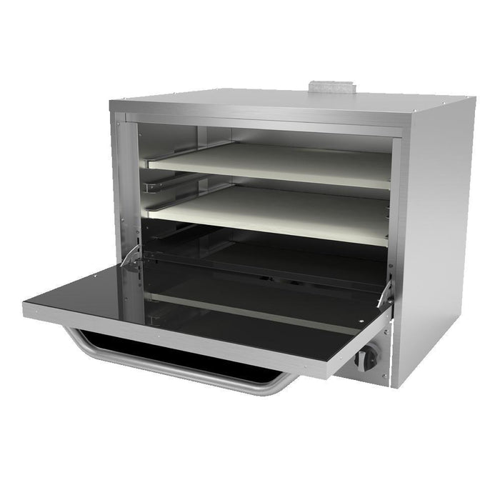 HORNO PIZZERO 24" A GAS CON 2 PIEDAS REFRACTARIAS Y GUIA CON 3 POSICIONES  AEPO-24-S