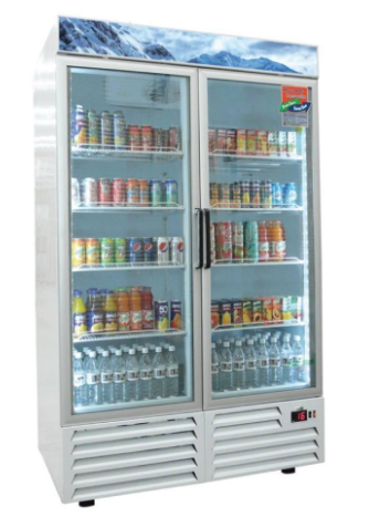 REFRIGERADOR 2 CUERPOS CON DISPLAY MERCHANDISER LINE - 2 PUERTAS DE CRISTAL ARMD-37
