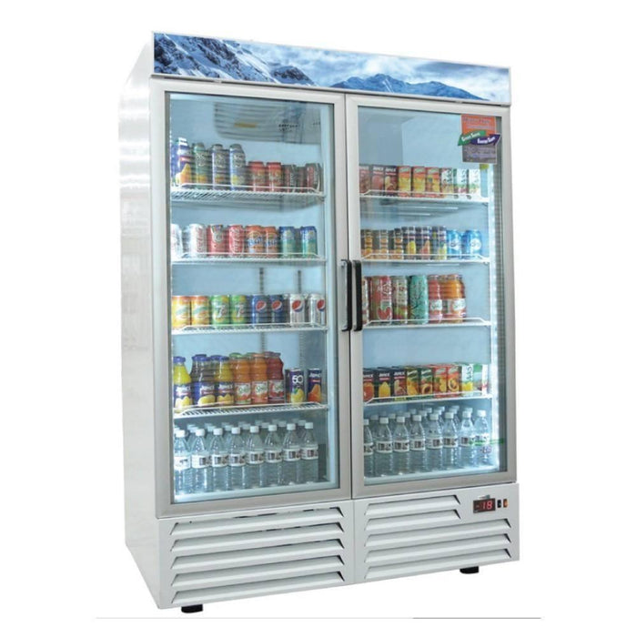 REFRIGERADOR 2 CUERPOS CON DISPLAY MERCHANDISER LINE - 2 PUERTAS DE CRISTAL ARMD-49