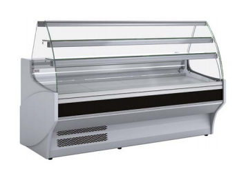 VITRINA EXPOSITORA REFRIGERADA PARA PASTELERIAS - RESERVA REFRIGERADA - FONDO 900 - CRISTAL CURVO  AVEP-9-25-C
