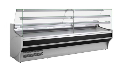 VITRINA EXPOSITORA REFRIGERADA PARA PASTELERIAS - RESERVA REFRIGERADA - FONDO 900 - CRISTAL RECTO  AVEP-9-15-RR