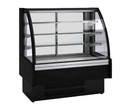 VITRINA EXPOSITORA REFRIGERADA PARA CAFETERIAS - VENTA CONTROLADA - FONDO 600 - CRISTAL CURVO  AVV-6-9-C