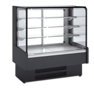 VITRINA EXPOSITORA REFRIGERADA PARA CAFETERIAS - VENTA CONTROLADA - FONDO 600 - CRISTAL RECTO  AVV-6-13-R