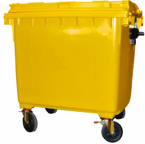 Contenedor 1100 litros amarillo sin pedal