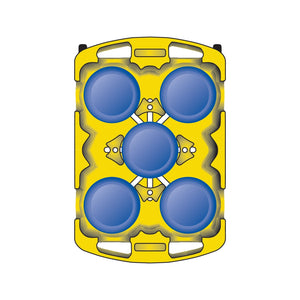 Carrito para transporte de platos con 4 divisores
