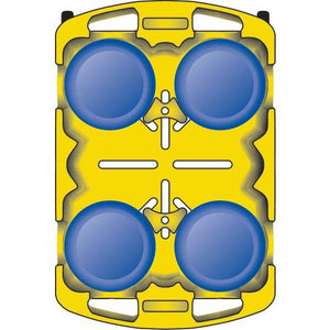 Carrito para transporte de platos con 4 divisores
